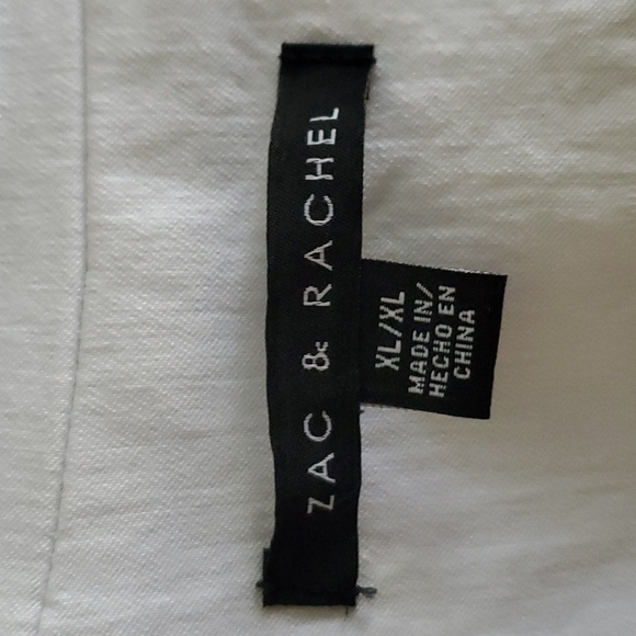 Zac & Rachel White Summer Blazer Jacket Size XL - Picture 6 of 9